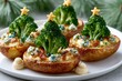 © kardaska - Creative Christmas trees from broccoli and potatoes