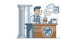 © Beng - Sad Barista Facing Business Failure, Financial Loss and Rising Costs