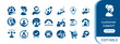 © M15 - Customer support and service icon set for business communication and help desk elements