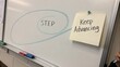 © Jamal - Motivational Message on Whiteboard with Encouraging Words to Inspire Growth and Progress Toward Achievements