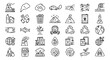 © Mst.Momtaz Begum - Pollution Outline Icon Collection with Industrial Emissions Waste Management Climate Change and Recycling