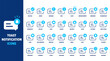 © Aira_Project - Toast Notification Icons Set In Flat Style.