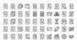 © ULFAITA - Business finance and accounting document line icons.
