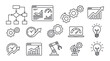 © ULFAITA - Business process automation and data analytics line icons.
