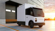 © Nattapol - Delivery truck at warehouse dock with sunrise light