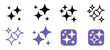 © AYAT - Generative AI sparkle icon set, star square symbols, machine learning interface, artificial intelligence, UI UX buttons, app icons, website elements, vector illustration.