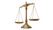 © Aliona - Ornate golden balance scale with detailed engravings, isolated on transparent background