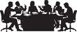 © Tasnim Hossain - business silhouette, business people silhouette, business team, business meeting, office team, businessman, businesswoman, business people, office worker, employee, manager, CEO, executive, corporate,