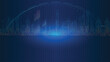 © Giant Siam  - abstract city future technology blue background about network cyberspace like business futuristic on modern  digital line communication concept.