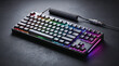 © Argiduna - Teclado mecánico RGB para gaming y productividad con acabado premium y estilo publicitario.