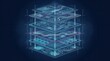 © Ajit - Abstract layered digital circuit board structure with glowing blue data pathways and interconnected electronic components in a futuristic tech concept transparent background