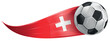 © doom.ko - Swiss flag with soccer ball with speed effect. Symbol element