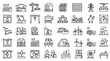© Shodaime - A comprehensive collection of industrial and manufacturing process line art icons.