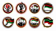 © Hasla - Juneteenth celebration badges with african american flag