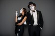 © Nomad_Soul - Quirky mime couple posing with a cigarette and a cigar