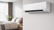 © rdkcho - White air conditioning unit in modern bedroom