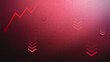 © Anoop - Economic Downturn: A red arrow charting a sharp decline, symbolizing financial recession, with down arrows scattered across a dark, textured background, conveying loss and a negative market trend.