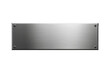 © Krtola  - Brushed metal plate with screws blank for text, silver rectangular signage element on transparent background
