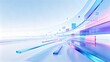 © TommyNa - Futuristic blue purple glass data pathway with transparent digital technology layers, idea for AI network connection, software innovation, and modern abstract background design