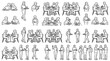 © Yashani - Architecture Site Plan Cafeteria People Figures Dining and Eating Scene Set