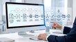 © Zaldy - Professional managing digital document automation pipeline on computer for efficient enterprise operations and paperless office