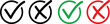 © KHOKON - Check and Cross Circle Icon Set, Tick and X Mark Symbol Collection, Approval and Rejection Vector Icons
