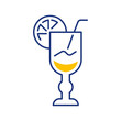 © M.Style - Mulled wine icon. Food and alcoholic drink line symbol. Color.