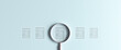 © Anonymous - Magnifying glass examining checklist document icon, focused on business audit and compliance verification processes on a plain light blue background