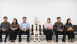 © Picza Booth - Group of Professionals Sitting in Waiting Area with Modern Decor