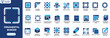 © ToufikGlyph - Ornamental border icon set. Containing border template, corner element, floral motif, seamless tiling, vector path and more. Solid vector icons collection