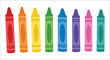 © vectors home - Colorful crayons arranged in a row vector illustration on a white background wax coloring tools
