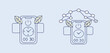 © Afshan - Smartwatch icons illustration of health tracking and connectivity vector PNG