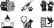© Muhammad - Veterinary icons, pet care symbols, animal hospital signs, veterinary clinic graphics isolated on Transparent Background
