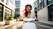 © BlackBridge Media - Woman Riding Electric Scooter Through Urban Street