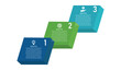 © Lang - Modern colorful three step business process infographic template with geometric layered paper design for workflow presentation timeline marketing strategy and corporate report