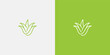© Asgar - Aloe vera logo design with green background and white background.