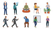 © Ray - Diverse people engaged in healthy daily routine activities.