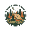 © Kgold - vector illustration of a tent in the forest