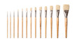 © HOAI PHAM - Various Artist Paint Brushes in a Row Isolated on White