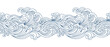 © kucir - Traditional oriental ocean waves seamless border pattern
