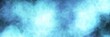 © Taya - Light icy blue misty fog on black canvas. Wide horizontal abstract banner for winter, nature, and modern dark atmospheric designs.