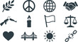 © zoro0 - Set of Peace and Social Justice Icons for Human Rights.