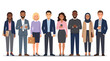© Zity - Diverse professional business team standing in a row.