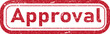 © faruk - Red approval rubber stamp text in a rounded frame