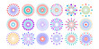 © GOBINDO - Colorful geometric shapes, vibrant circular patterns, abstract icons, 20 multicolored designs