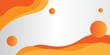 © Abd Syukur - Abstract orange wave background with geometric circle shapes, modern professional corporate creative dynamic curve vector design