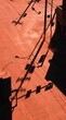© VAL - Aerial view of a sun-scorched urban intersection glowing in deep red and orange tones with long shadows of traffic lights on hot pavement.