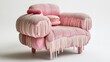© adiar - Pink tufted chair with fringe accents