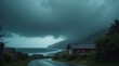 © Leonardo - Tormenta azotando un pequeño pueblo costero
