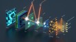 © Ajit - Conceptual illustration of a convolutional neural network architecture with data processing layers transparent background